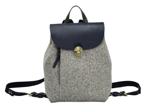 【豊岡鞄 カルド TN019MR ライトグレー/ネイビー】ミニリュック